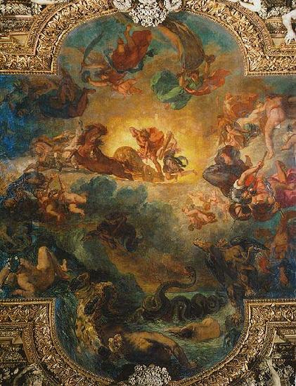 Eugene Delacroix Apollo slaying Python Germany oil painting art